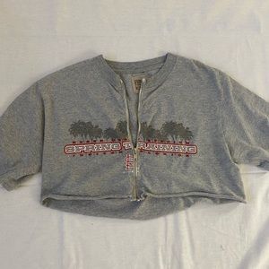 Crop top with zipper